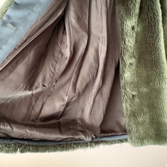 Aritzia Babaton Faux Fur Fritz Coat Jacket Emerald Green Size XXS - Picture 12 of 14
